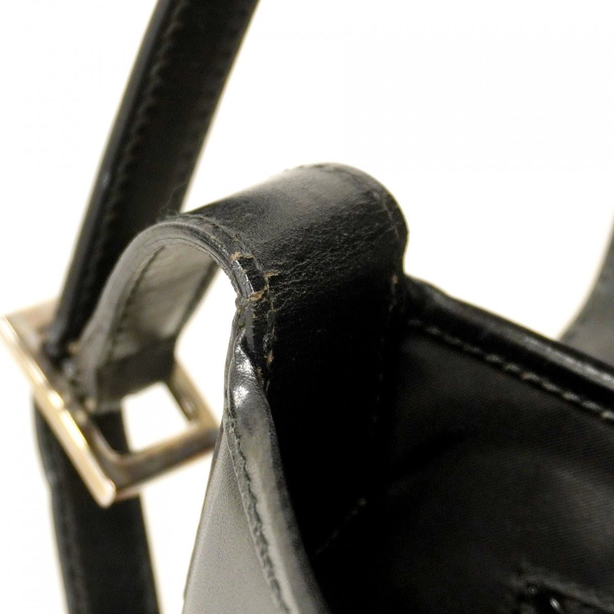 【6cb2275】グッチ ハンドバッグ ジャッキー 001 3824 レザー ブラック シルバー金具【中古】レディース