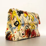 【6cb2276】シャネル ショルダーバッグ デカマトラッセ Wチェーン パテントレザー マルチカラー ゴールド金具【中古】レディース