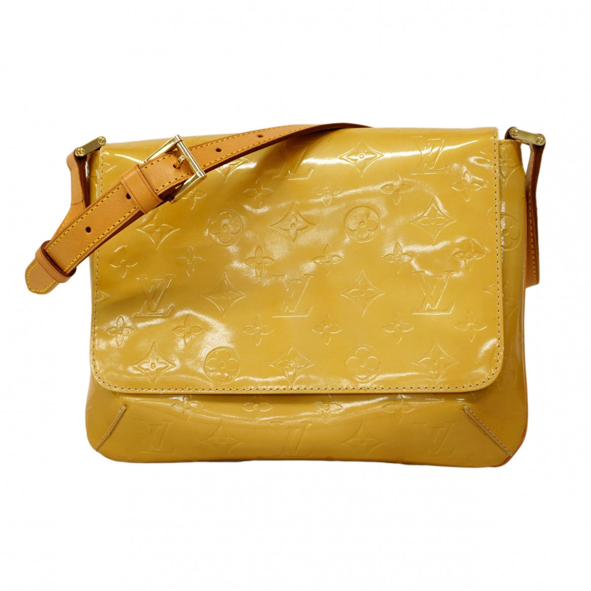 【6cb2279】ルイヴィトン ショルダーバッグ ヴェルニ トンプソンストリート M91008 ベージュ【中古】レディース