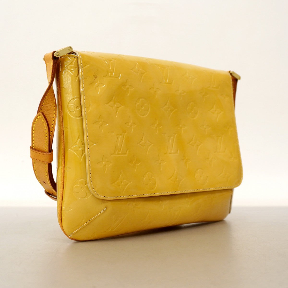 【6cb2279】ルイヴィトン ショルダーバッグ ヴェルニ トンプソンストリート M91008 ベージュ【中古】レディース