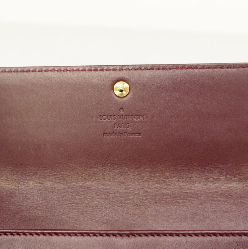 【6cb2282】ルイヴィトン 長財布 ヴェルニ ポルトフォイユサラ M91521 ルージュフォーヴィスト【中古】レディース