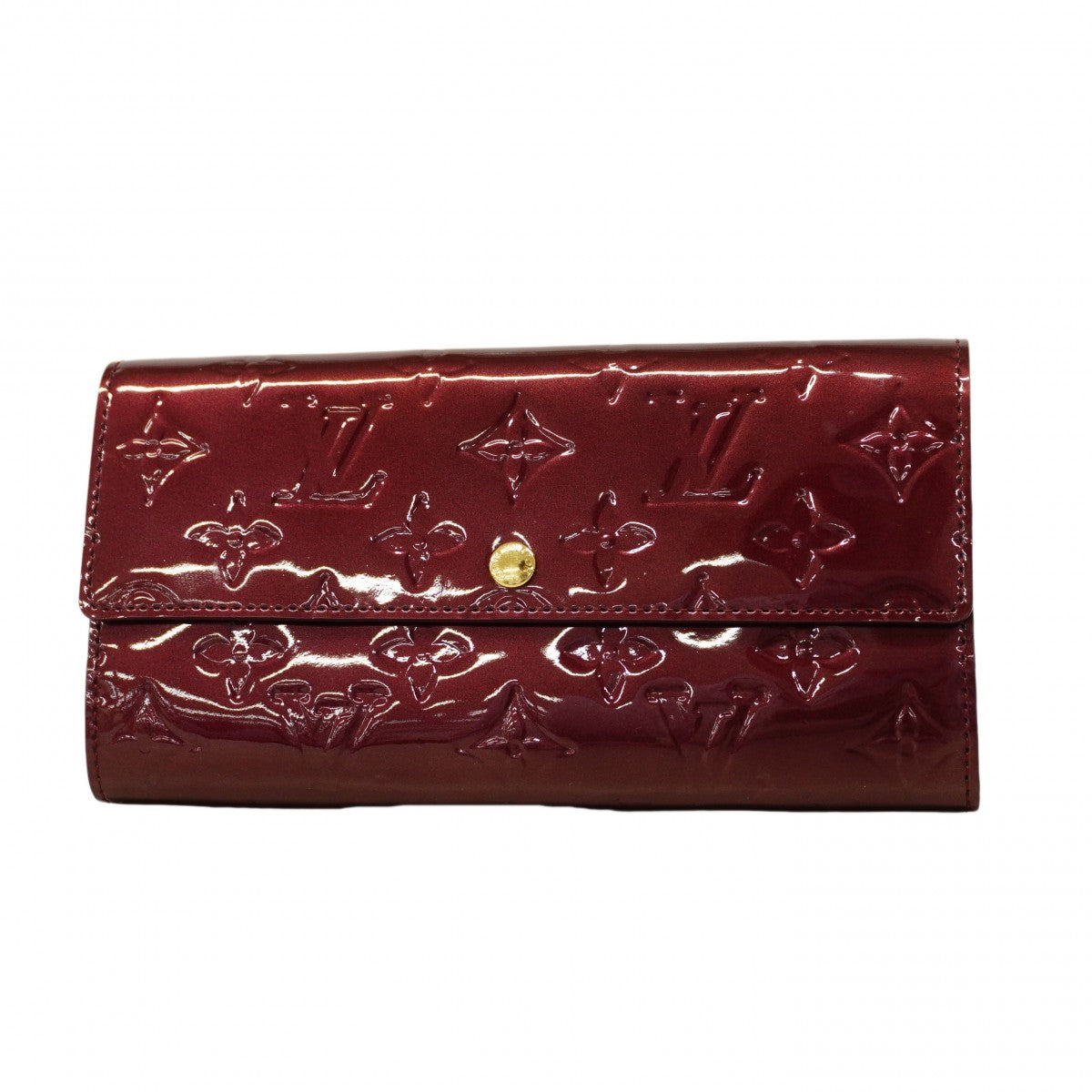 【6cb2282】ルイヴィトン 長財布 ヴェルニ ポルトフォイユサラ M91521 ルージュフォーヴィスト【中古】レディース
