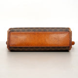 【6cb2286】セリーヌ ショルダーバッグ マカダム PVC ブラウン ゴールド金具【中古】レディース