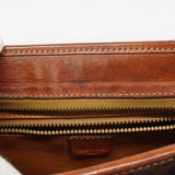 【6cb2286】セリーヌ ショルダーバッグ マカダム PVC ブラウン ゴールド金具【中古】レディース