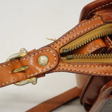 【6cb2286】セリーヌ ショルダーバッグ マカダム PVC ブラウン ゴールド金具【中古】レディース