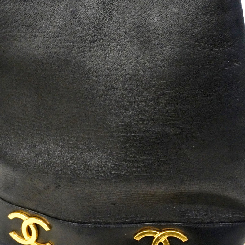 【6cb2287】シャネル ショルダーバッグ トリプルココ ラムスキン ブラック【中古】レディース