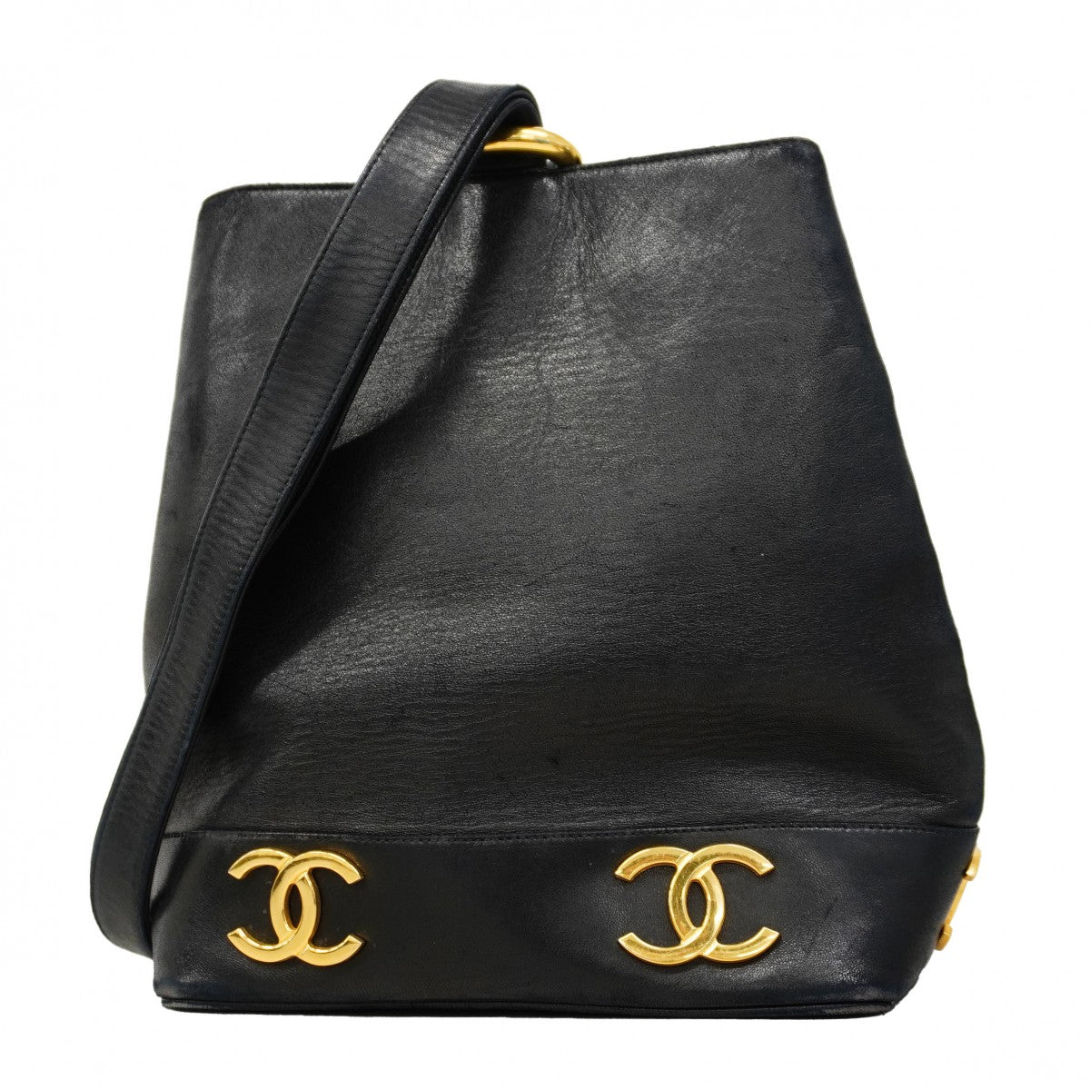【6cb2287】シャネル ショルダーバッグ トリプルココ ラムスキン ブラック【中古】レディース
