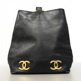 【6cb2287】シャネル ショルダーバッグ トリプルココ ラムスキン ブラック【中古】レディース