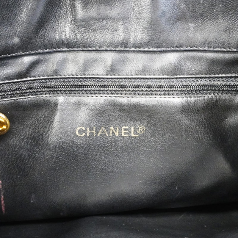 【6cb2287】シャネル ショルダーバッグ トリプルココ ラムスキン ブラック【中古】レディース
