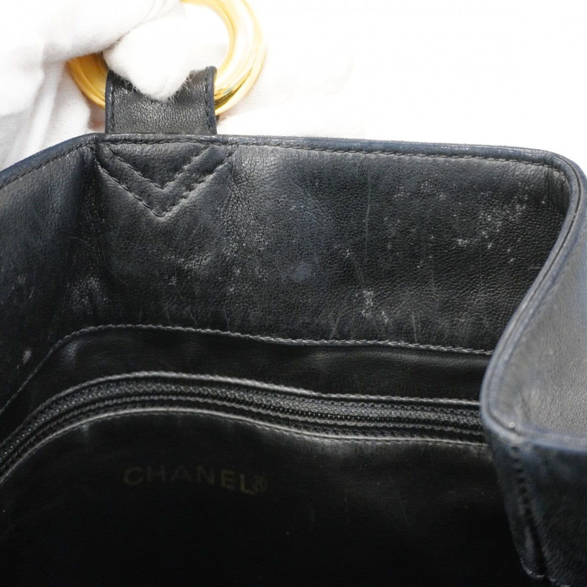 【6cb2287】シャネル ショルダーバッグ トリプルココ ラムスキン ブラック【中古】レディース