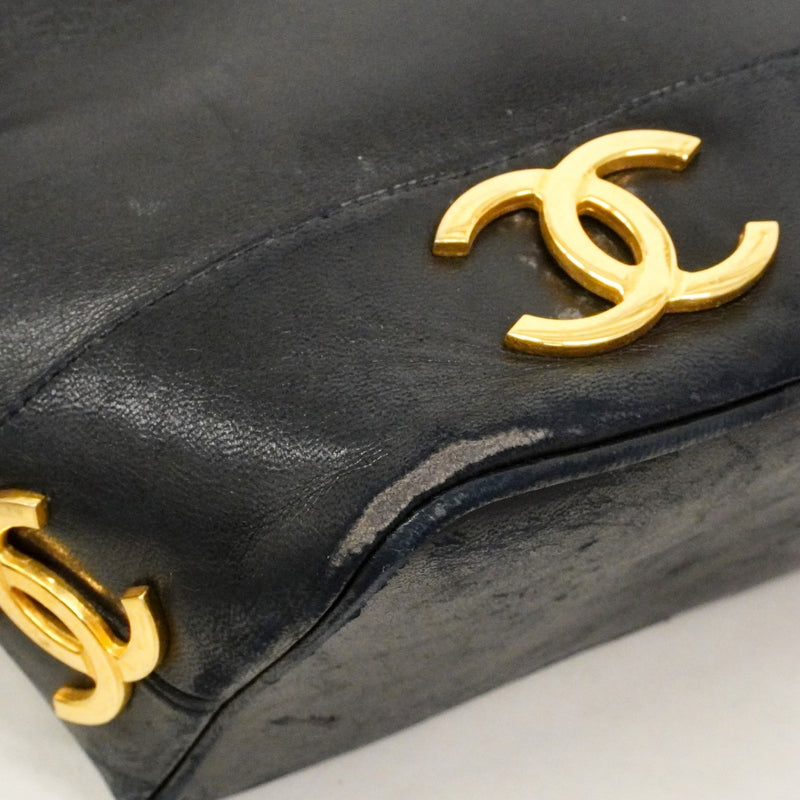 【6cb2287】シャネル ショルダーバッグ トリプルココ ラムスキン ブラック【中古】レディース