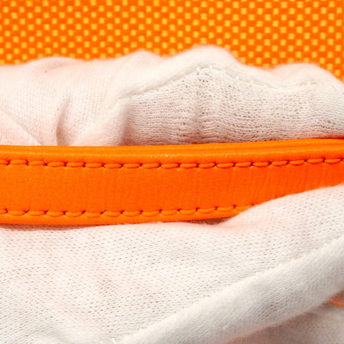 【6cb2301】シャネル チェーントート ドーヴィル キャンバス オレンジ イエロー シルバー金具【中古】レディース