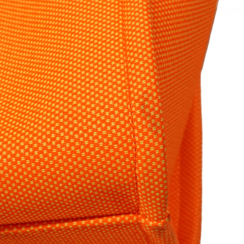 【6cb2301】シャネル チェーントート ドーヴィル キャンバス オレンジ イエロー シルバー金具【中古】レディース