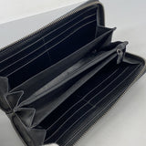 【6cb2305-k】グッチ 長財布 グッチシマ 307987 レザー ネイビー シルバー金具【中古】メンズ