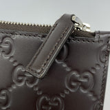 【6cb2306-k】グッチ コインケース グッチシマ 779876 レザー ブラウン シルバー金具【中古】メンズ