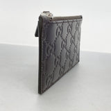 【6cb2306-k】グッチ コインケース グッチシマ 779876 レザー ブラウン シルバー金具【中古】メンズ