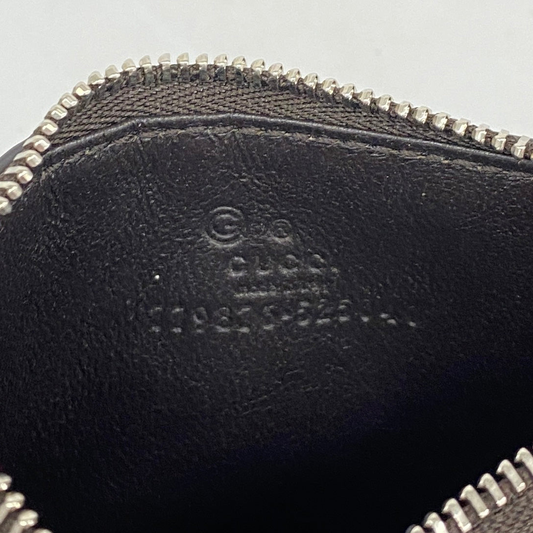 【6cb2306-k】グッチ コインケース グッチシマ 779876 レザー ブラウン シルバー金具【中古】メンズ