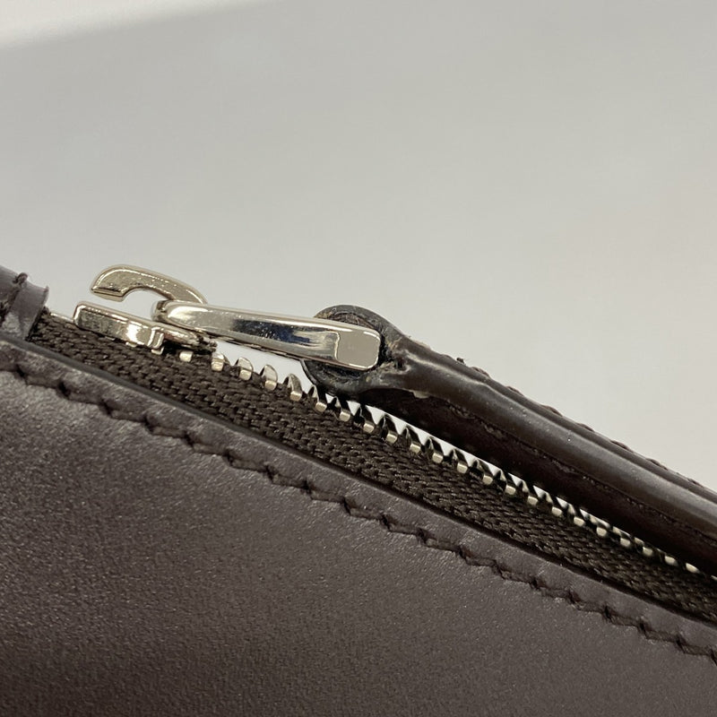 【6cb2306-k】グッチ コインケース グッチシマ 779876 レザー ブラウン シルバー金具【中古】メンズ