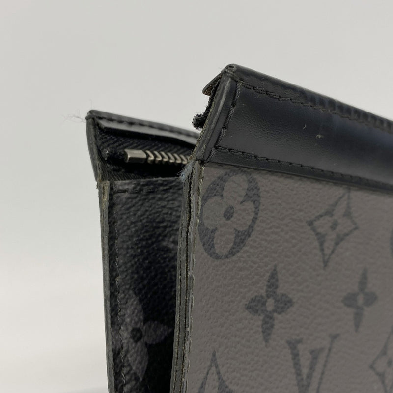 【6cb2308-k】ルイヴィトン クラッチバッグ モノグラム・エクリプス リバース ポシェットヴォワヤージュ M69535 ブラック【中古】メンズ