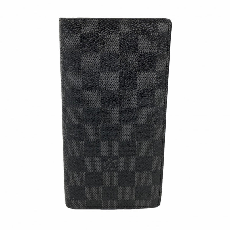 【6cb2309-k】ルイヴィトン 長財布 ダミエ・グラフィット ポルトフォイユブラザ N62665 ブラック【中古】メンズ