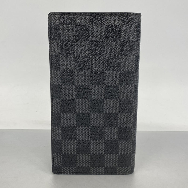【6cb2309-k】ルイヴィトン 長財布 ダミエ・グラフィット ポルトフォイユブラザ N62665 ブラック【中古】メンズ
