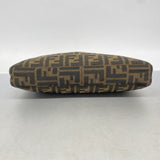 【6cb2333】フェンディ ショルダーバッグ ズッカ ナイロンキャンバス ブラウン シルバー金具【中古】レディース