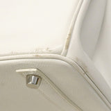 【6cb2358】エルメス ハンドバッグ バーキン30 ヴォーエプソン ホワイト シルバー金具 T刻印【中古】レディース