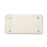 【6cb2358】エルメス ハンドバッグ バーキン30 ヴォーエプソン ホワイト シルバー金具 T刻印【中古】レディース