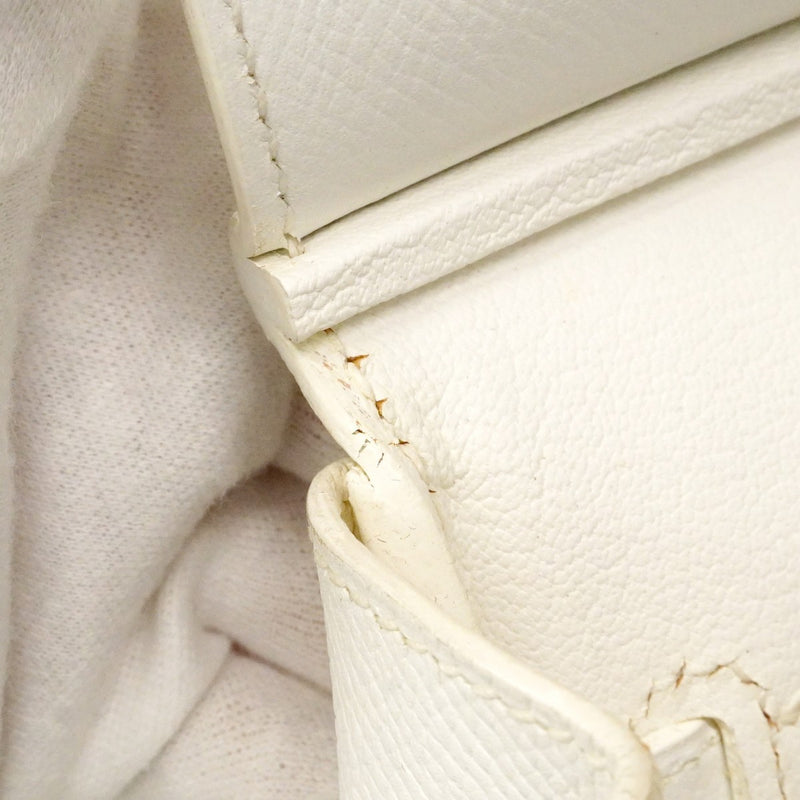 【6cb2358】エルメス ハンドバッグ バーキン30 ヴォーエプソン ホワイト シルバー金具 T刻印【中古】レディース