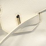 【6cb2358】エルメス ハンドバッグ バーキン30 ヴォーエプソン ホワイト シルバー金具 T刻印【中古】レディース