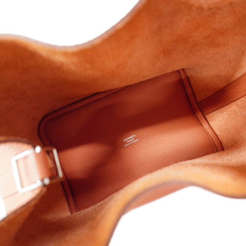 【6cb2359】エルメス ハンドバッグ ピコタンロックPM トリヨンクレマンス クレヴェット シルバー金具 □Q刻印【中古】レディース