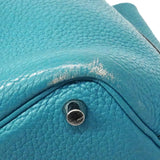 【6cb2360】エルメス ハンドバッグ ピコタンロックPM トリヨンクレマンス ブルージーン シルバー金具 □P刻印【中古】レディース