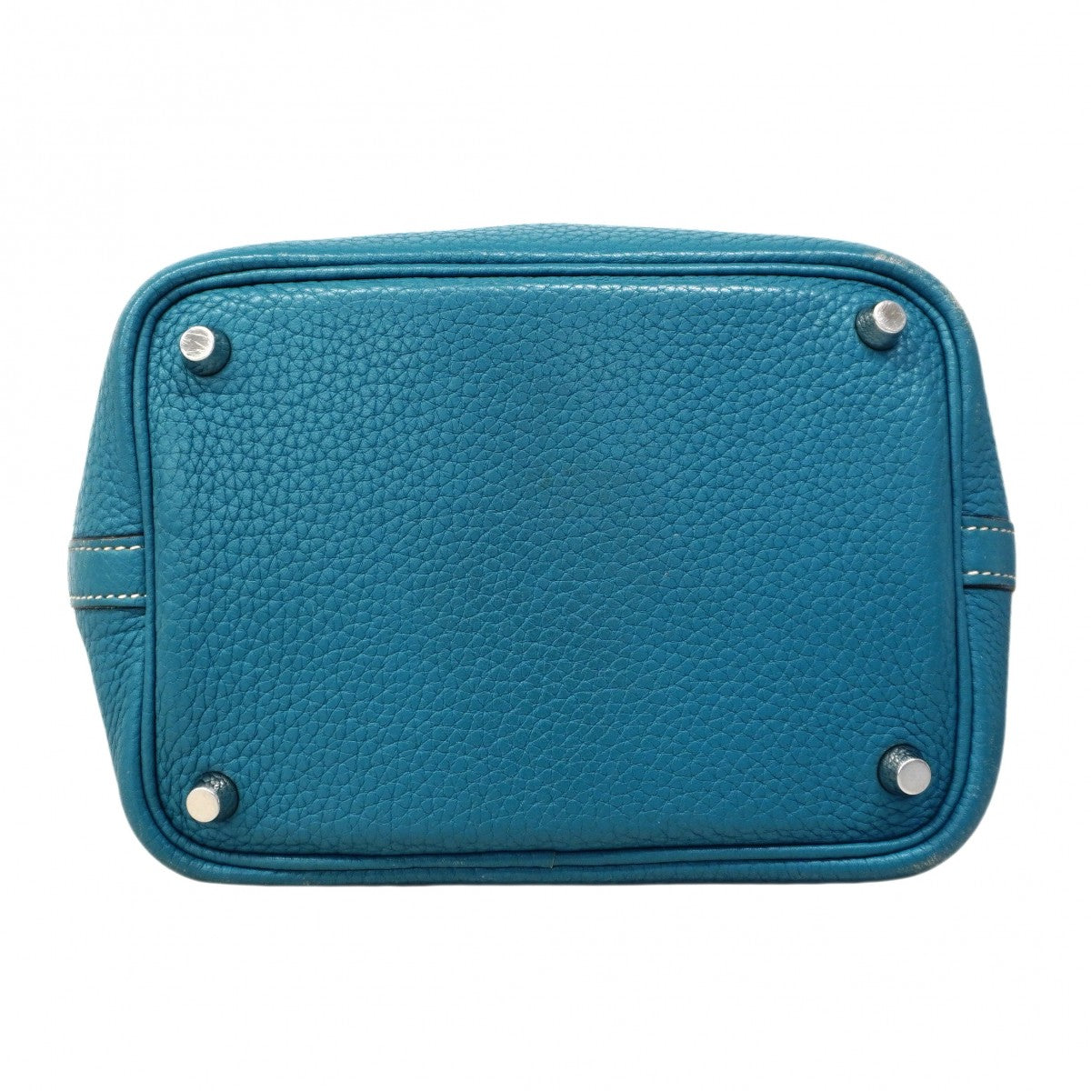 【6cb2360】エルメス ハンドバッグ ピコタンロックPM トリヨンクレマンス ブルージーン シルバー金具 □P刻印【中古】レディース