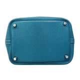 【6cb2360】エルメス ハンドバッグ ピコタンロックPM トリヨンクレマンス ブルージーン シルバー金具 □P刻印【中古】レディース