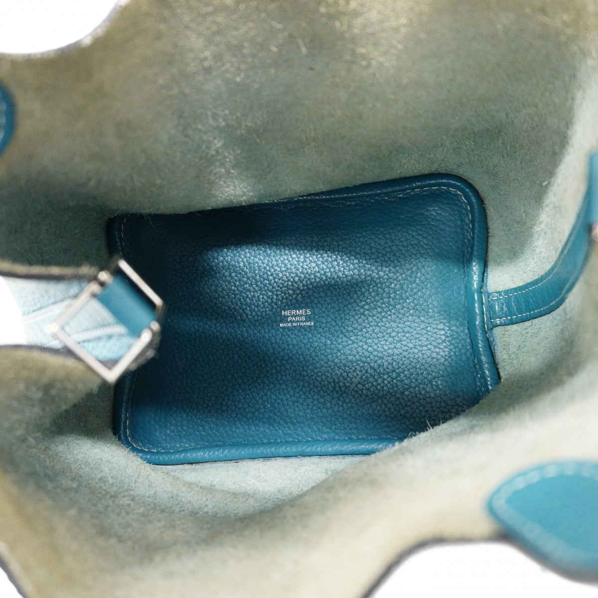 【6cb2360】エルメス ハンドバッグ ピコタンロックPM トリヨンクレマンス ブルージーン シルバー金具 □P刻印【中古】レディース