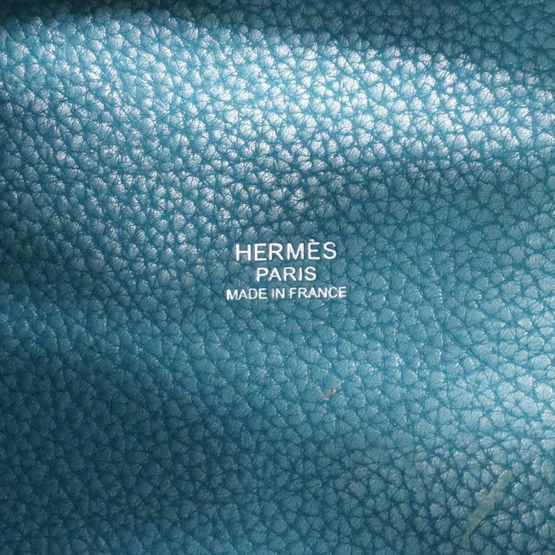 【6cb2360】エルメス ハンドバッグ ピコタンロックPM トリヨンクレマンス ブルージーン シルバー金具 □P刻印【中古】レディース