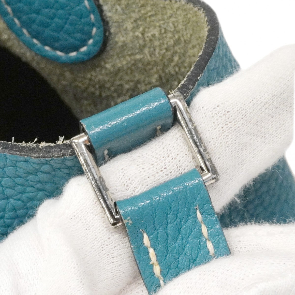 【6cb2360】エルメス ハンドバッグ ピコタンロックPM トリヨンクレマンス ブルージーン シルバー金具 □P刻印【中古】レディース