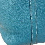 【6cb2360】エルメス ハンドバッグ ピコタンロックPM トリヨンクレマンス ブルージーン シルバー金具 □P刻印【中古】レディース