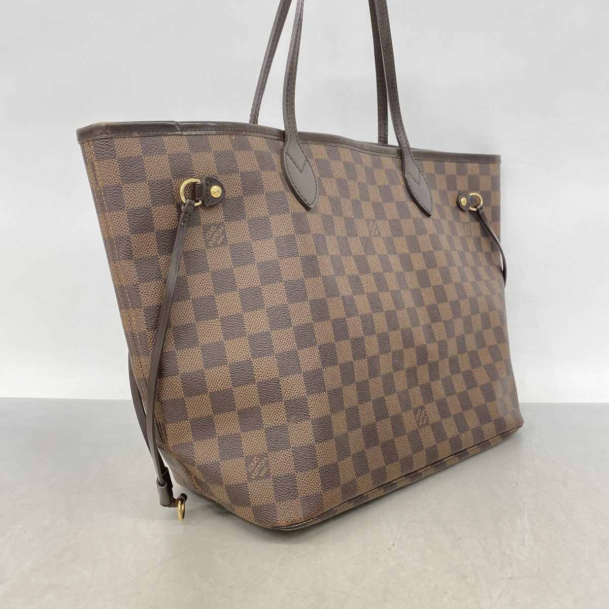 【6cb2366】ルイヴィトン トートバッグ ダミエ ネヴァーフルMM N51105 エベヌ【中古】レディース