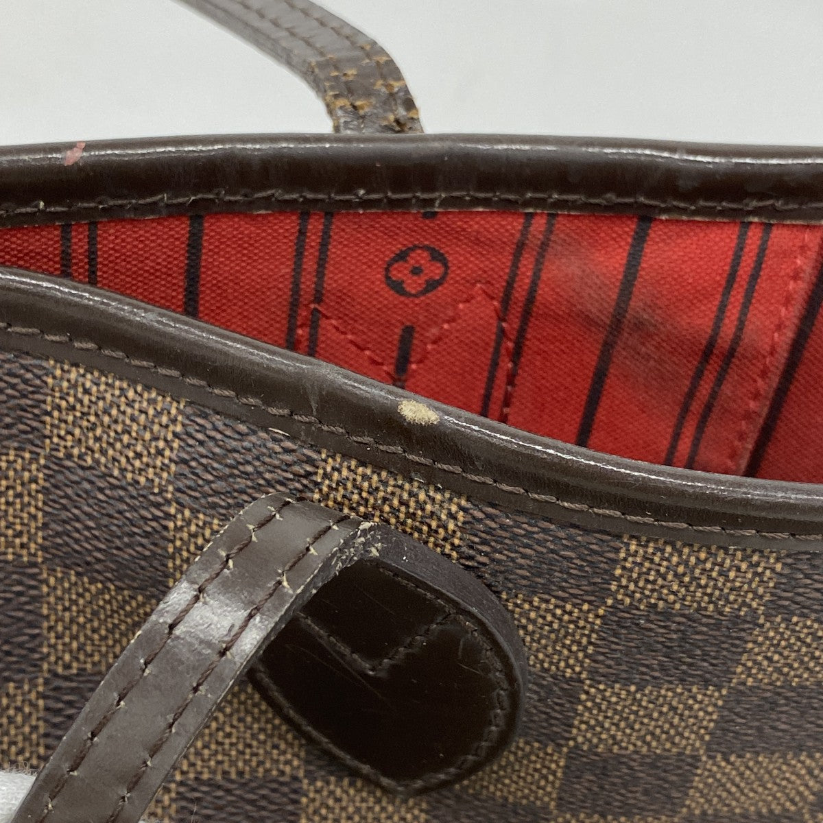 【6cb2366】ルイヴィトン トートバッグ ダミエ ネヴァーフルMM N51105 エベヌ【中古】レディース