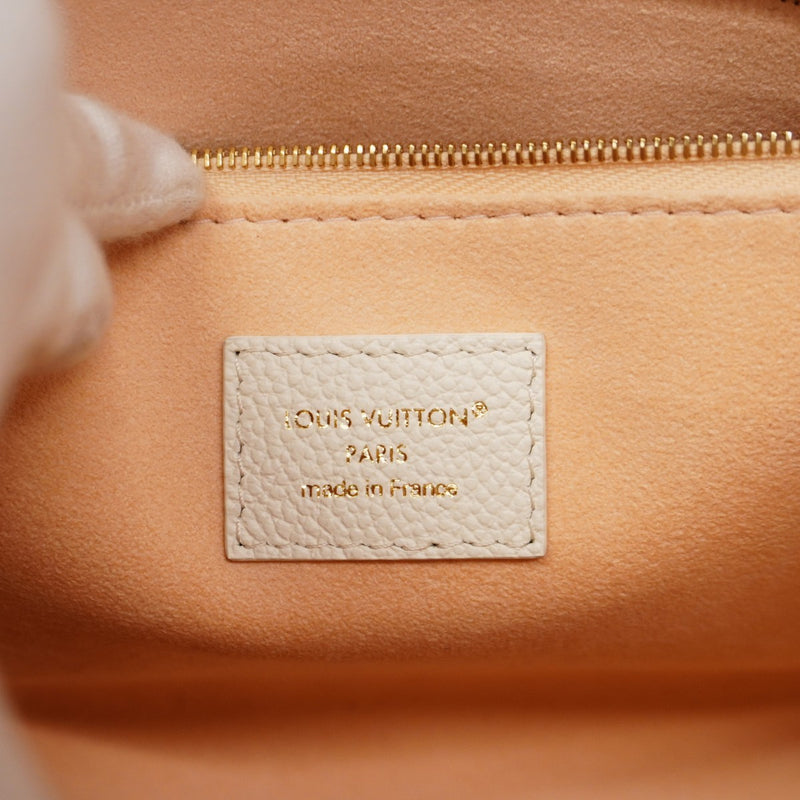【6cb2372】ルイヴィトン ハンドバッグ モノグラム・アンプラント オンザゴーPM M28313 ミルキーホワイト/ピーチ 2wayバッグ【中古】レディース