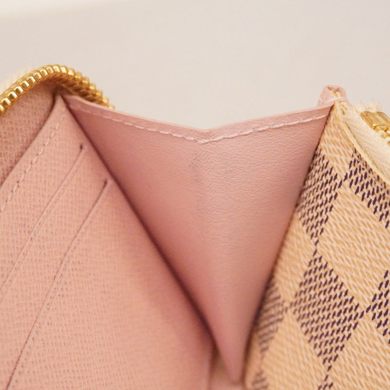 ★在庫処分★最終価格【6cb2440-k】ルイヴィトン 長財布 ダミエ・アズール ポルトフォイユクレマンス N61264 ローズバレリーヌ【中古】レディース