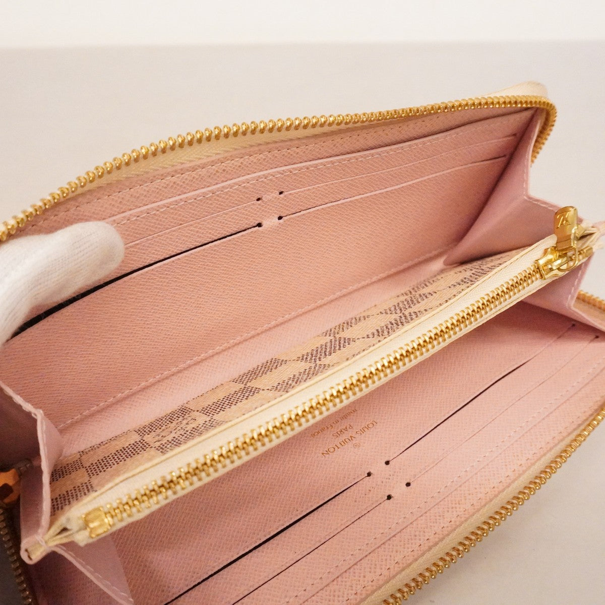 ★在庫処分★最終価格【6cb2440-k】ルイヴィトン 長財布 ダミエ・アズール ポルトフォイユクレマンス N61264 ローズバレリーヌ【中古】レディース