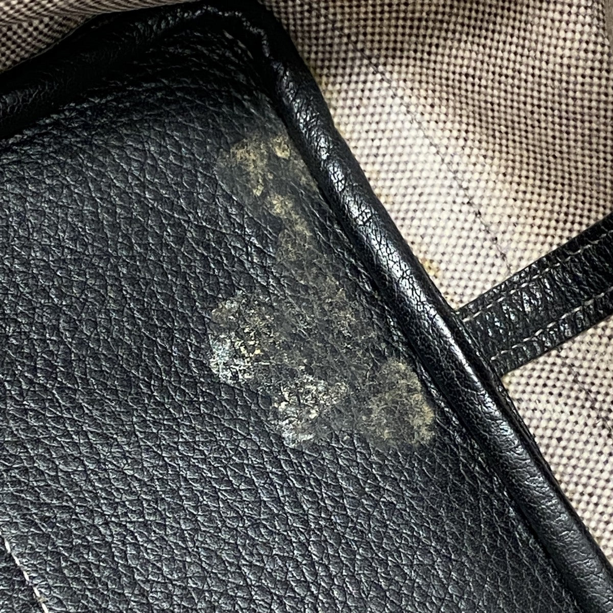 【6cb2532】エルメス トートバッグ ガーデンパーティPM トワルアッシュ ブラック シルバー金具 □H刻印【中古】レディース