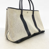 【6cb2532】エルメス トートバッグ ガーデンパーティPM トワルアッシュ ブラック シルバー金具 □H刻印【中古】レディース