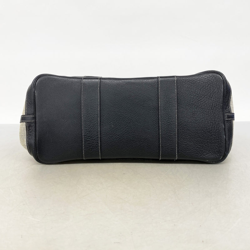 【6cb2532】エルメス トートバッグ ガーデンパーティPM トワルアッシュ ブラック シルバー金具 □H刻印【中古】レディース