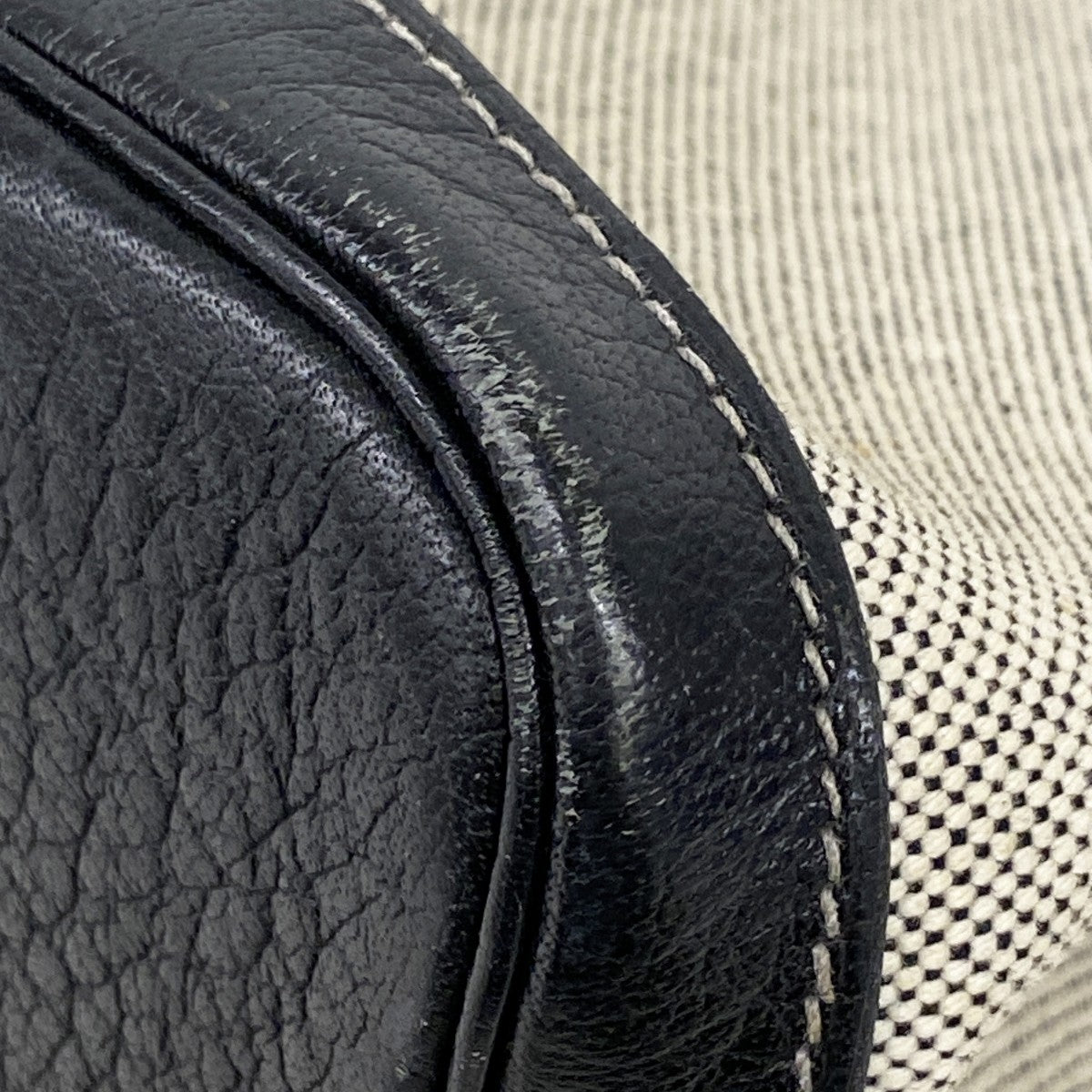 【6cb2532】エルメス トートバッグ ガーデンパーティPM トワルアッシュ ブラック シルバー金具 □H刻印【中古】レディース