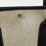 【6cb2532】エルメス トートバッグ ガーデンパーティPM トワルアッシュ ブラック シルバー金具 □H刻印【中古】レディース