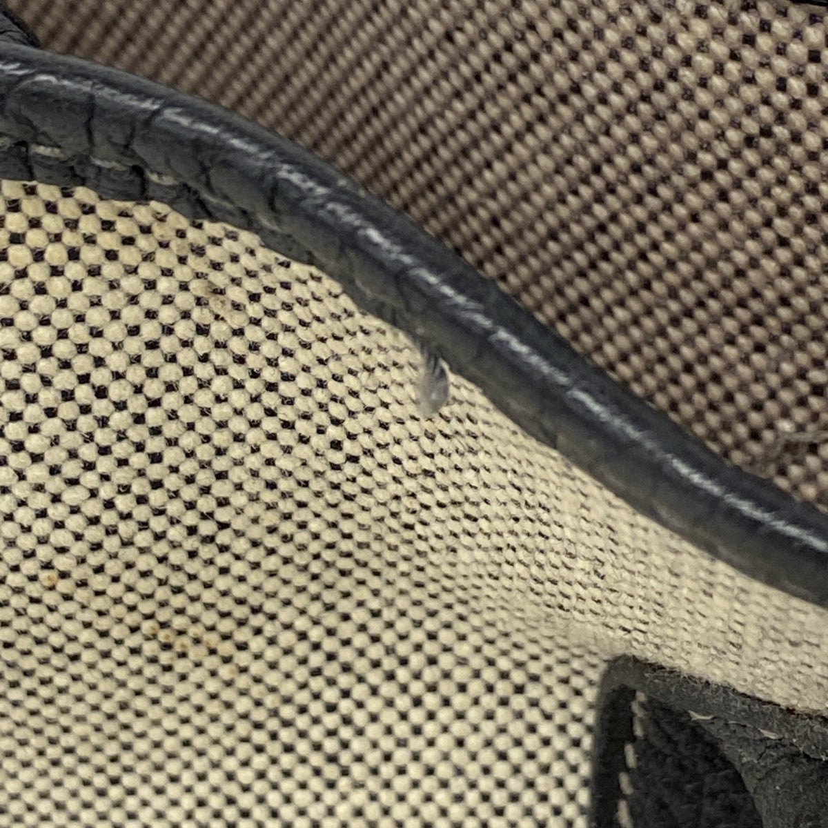 【6cb2532】エルメス トートバッグ ガーデンパーティPM トワルアッシュ ブラック シルバー金具 □H刻印【中古】レディース