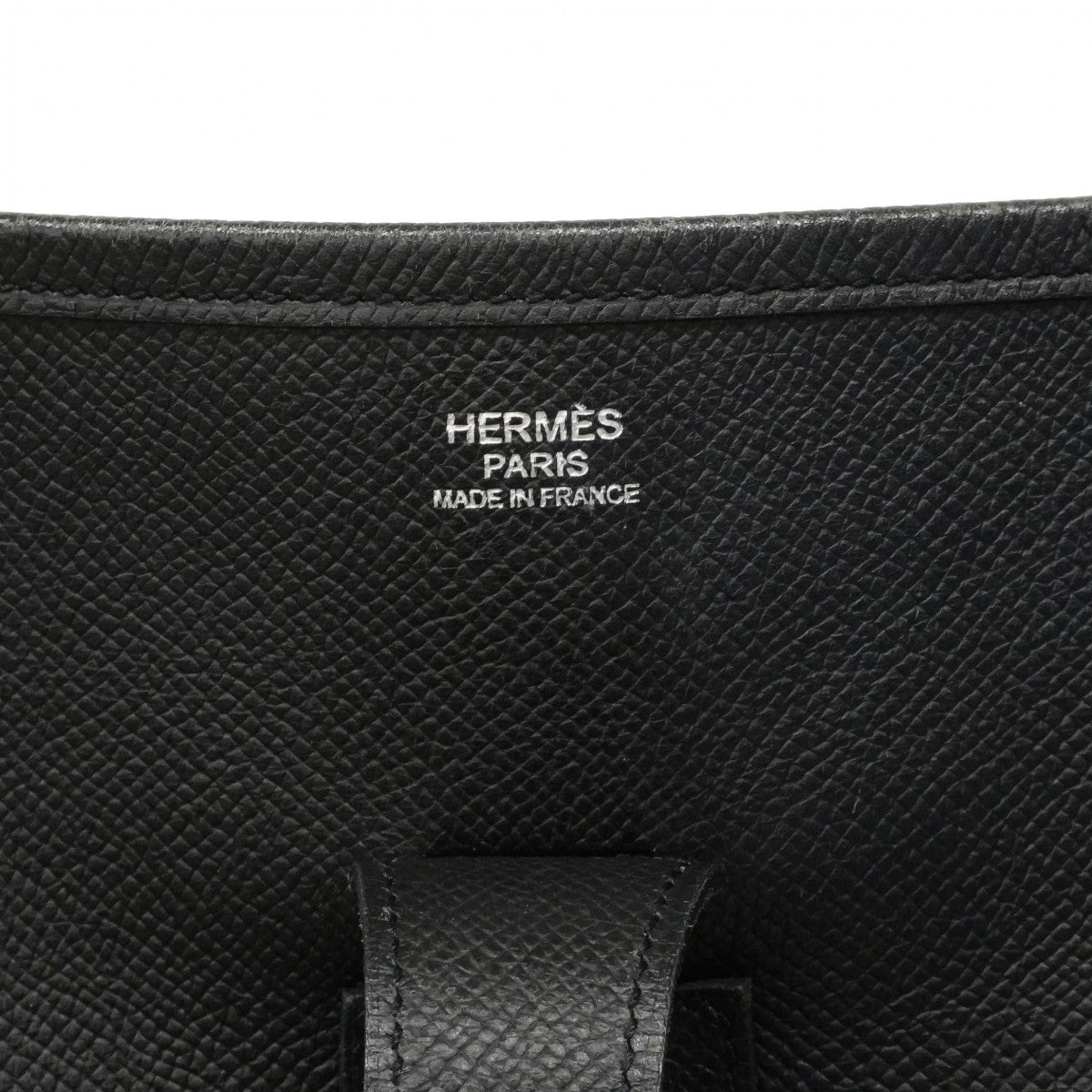 ★SALE【6cb2539】エルメス ショルダーバッグ エヴリン2GM ヴォーエプソン ブラック シルバー金具 □K刻印【中古】レディース